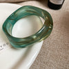 Multicolor Shaped Acrylic Resin Women's Handmade Light Luxury Niche Design Exaggerated Irregular Geometric Bracelet