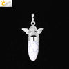 Multicolor Simple Bullet Shape Natural Stone Crystal Alloy Accessories Minimalist Pendant Necklace Jewelry