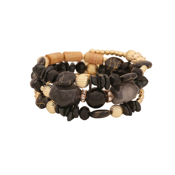 Multicolor Stone Beaded Handmade Acrylic Bohemian Bracelet