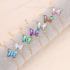Multicolor Zircon Butterfly Copper Bracelet With Electroplating For Women