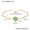 Multifaceted Czech Glass Open Circle Bracelet Jewelry Stainless Steel Nonfading