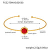 Multifaceted Czech Glass Open Circle Bracelet Jewelry Stainless Steel Nonfading