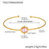Multifaceted Czech Glass Open Circle Bracelet Jewelry Stainless Steel Nonfading
