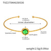 Multifaceted Czech Glass Open Circle Bracelet Jewelry Stainless Steel Nonfading