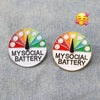 Multifunctional Alloy Geometric Expression Mood Conversion Energy Sliding Brooch Jewelry With Electroplating