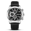 Multifunctional Chronograph Large Dial Men's Watch Alloy Case Silicone Strap Mineral Strengthened Glass Mirror Round Dial