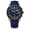 Multifunctional Chronograph Luminous Calendar Men's Alloy And Silicone Sports Quartz Watch With Round Dial