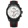 Multifunctional Chronograph Luminous Calendar Men's Alloy And Silicone Sports Quartz Watch With Round Dial
