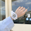 Multifunctional Couple's Sports Electronic Watch Plastic Case Silicone Strap