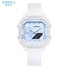 Multifunctional Electronic Jelly Silicone Watch For Students Square Dial Plastic Case And Mirror