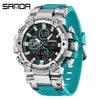 Multifunctional Electronic Sports Watch For Students Tpu Zinc Alloyabs Acrylic Mirror Round Dial