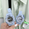 Multifunctional Electronic Watch For Couples And Students With Plastic Mirror Silicone Case And Strap Luminous Waterproof Casual Style