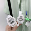 Multifunctional Electronic Watch For Couples And Students With Plastic Mirror Silicone Case And Strap Luminous Waterproof Casual Style