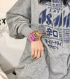 Multifunctional Electronic Watch Leisure Style Plastic Case Silicone Strap Gradient Color Luminous For High School Men And Women