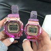 Multifunctional Electronic Watch Leisure Style Plastic Case Silicone Strap Gradient Color Luminous For High School Men And Women