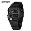 Multifunctional Electronic Watch Square Steel Band Luminous Highend Style