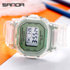 Multifunctional Electronic Waterproof Resin Strap Sports Watch With Round Dial And Mineral Strengthened Mirror For Teenagers And Students