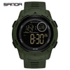 Multifunctional Electronic Waterproof Sports Men's Watch Resin Case And Strap Round Dial
