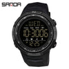 Multifunctional Electronic Waterproof Sports Watch For Men Resin Material Round Dial