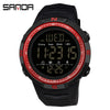 Multifunctional Electronic Waterproof Sports Watch For Men Resin Material Round Dial