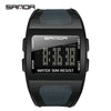 Multifunctional Electronic Waterproof Sports Watch Resin Case Resin Strap Stainless Steel Clasp Round Dial Men's Fashion