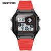Multifunctional Electronic Waterproof Sports Watch Resin Stainless Steel Round For Men