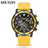 Multifunctional Fashion Timing Sports Watch Alloy Case Silicone Strap Round Dial Male
