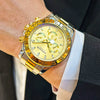 Multifunctional Fully Automatic Mechanical Men's Watch With Round Dial Stainless Steel Case And Alloy Strap