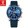 Multifunctional Luminous Men's Alloy And Genuine Leather Quartz Watch With Round Dial And Sport Style