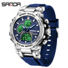 Multifunctional Luminous Men's Student Watch Zinc Alloy Acrylic Mirror Tpu Strap Round Dial