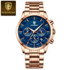 Multifunctional Men's Stainless Steel Band Quartz Watch With Round Dial And Onion Crown Leisure Style