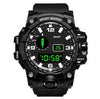 Multifunctional Outdoor Sports Watch Alloy Case Stainless Steel Buckle Round Dial Fashion Style