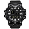 Multifunctional Outdoor Sports Watch Alloy Case Stainless Steel Buckle Round Dial Fashion Style