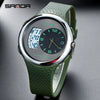 Multifunctional Outdoor Sports Watch Plastic Strap Stainless Steel Clasp Round Dial Resin Case
