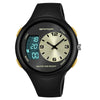 Multifunctional Outdoor Sports Watch Plastic Strap Stainless Steel Clasp Round Dial Resin Case