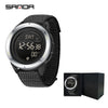 Multifunctional Outdoor Sports Watch Zinc Alloyabs Case Nylon Strap Round Dial Fstn Screen