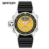 Multifunctional Outdoor Waterproof Electronic Watch Zinc Alloy Case Silicone Strap Round Dial Sporty And Minimalist Style For Men And Women