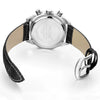 Multifunctional Quartz Men's Watch Alloy Case Genuine Leather Strap Round Dial