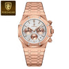 Multifunctional Quartz Men's Watch Alloy Stainless Steel Sports Square Design