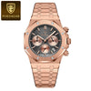 Multifunctional Quartz Men's Watch Alloy Stainless Steel Sports Square Design