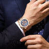 Multifunctional Quartz Men's Watch Alloy Stainless Steel Sports Square Design