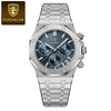 Multifunctional Quartz Men's Watch Alloy Stainless Steel Sports Square Design