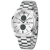 Multifunctional Quartz Movement Leather Strap Men's Business Leisure Calendar Watch With Stainless Steel Buckle And Round Dial