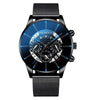 Multifunctional Quartz Movement Men's Watch Alloy Case Stainless Steel Strap Round Dial Leisure Style