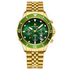 Multifunctional Sports Quartz Watch For Men Alloy Case Stainless Steel Band Round Dial