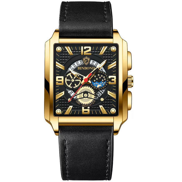 Multifunctional Sports Watch Metal Stainless Steel Round Waterproof Luminous
