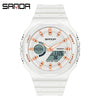 Multifunctional Sports Waterproof Electronic Watch Tpu Strap Abs Case Mineral Reinforced Glass Mirror Round Dial Universal Fashion