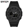 Multifunctional Sports Waterproof Electronic Watch Tpu Strap Abs Case Mineral Reinforced Glass Mirror Round Dial Universal Fashion