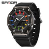 Multifunctional Transparent Fashion Sports Watch Tpu Strap Abs Case Acrylic Mirror Round Dial