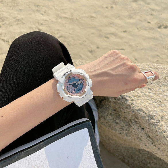 Multifunctional Unicorn Electronic Watch Plastic Case Plastic Mirror Silicone Strap Leisure Style Waterproof For Students
